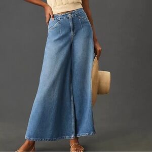 Pilcro Corset High-Rise Crop Culotte Jeans 28